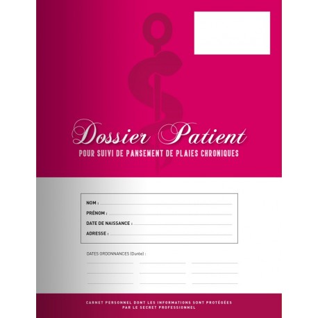 Dossier patient pour plaies chroniques