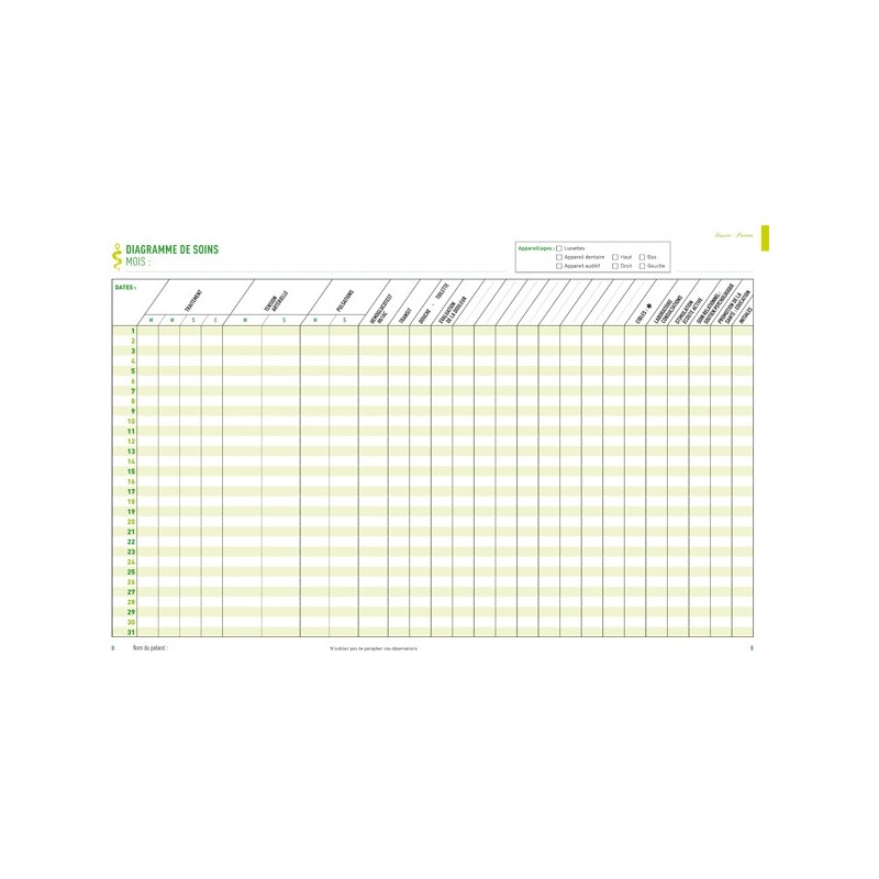 Dossier de soins du patient - classeur avec fiches - Classeur Dossier de  soins à domicile prêt à l'emploi - Dossiers de soins - Suivi médical -  Santé-Social - Documents & Accessoires