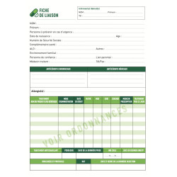 Fiche de liaison BSI patient infirmier